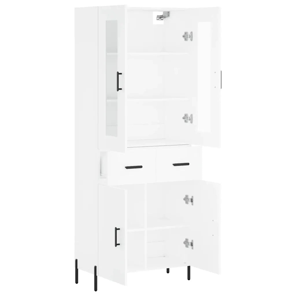 Credenza Bianca 69,5x34x180 cm in Legno Multistrato 3198537