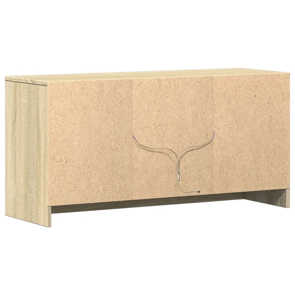 Mobile Porta TV con LED Rovere Sonoma 100x34x50cm in Truciolato 852189