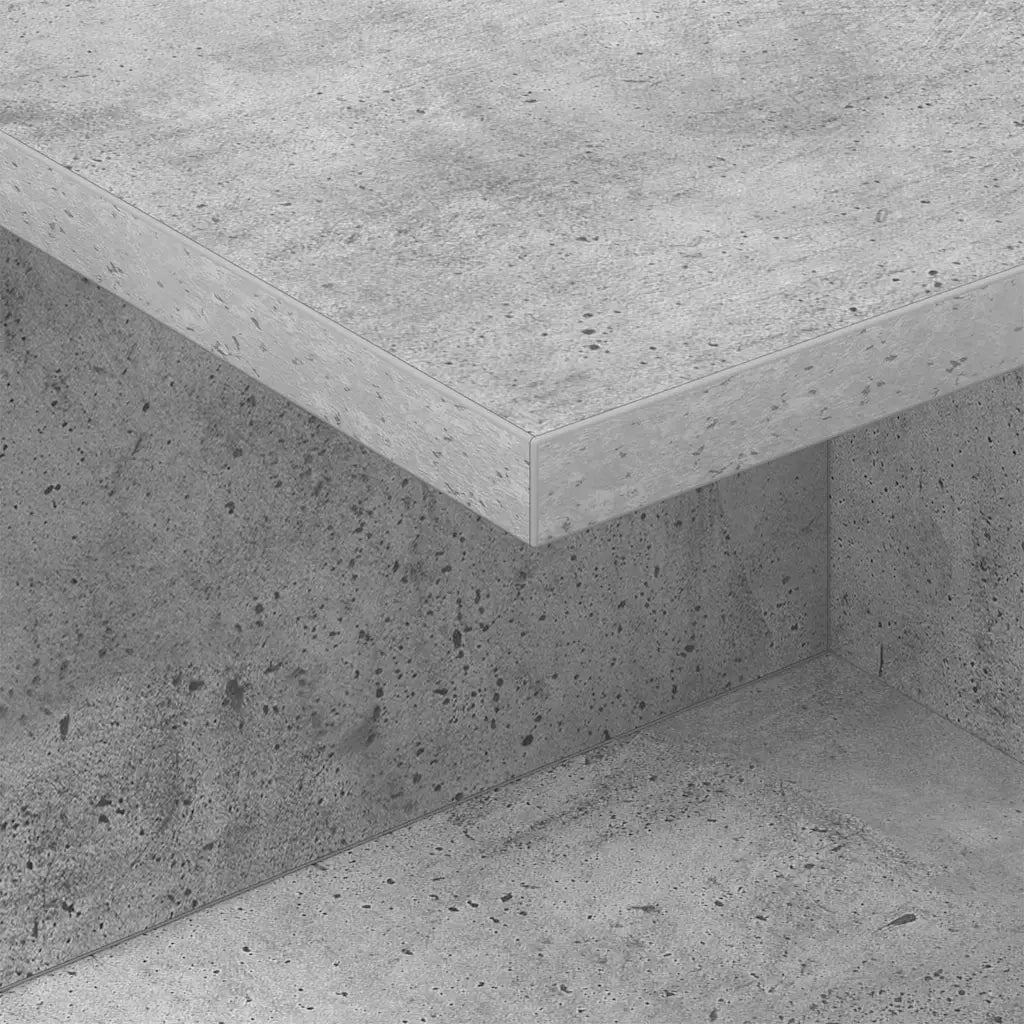 Comodino Grigio cemento 40 x 30 x 25 cm Legno multistrato