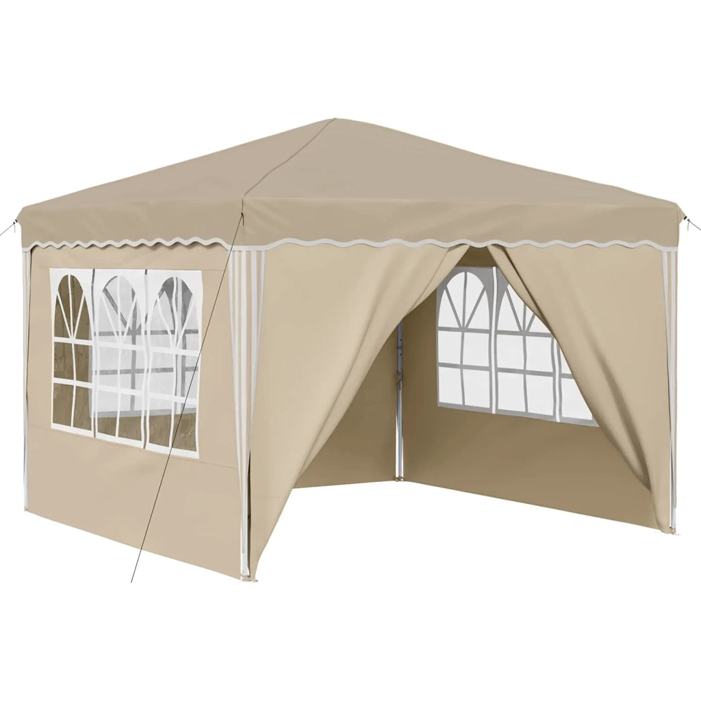 Tenda per feste a pop-up-Gazebo Crema 288 x 288 x 245 cm 280332