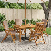 Set da pranzo da giardino 5 pezzi Naturale 3434569