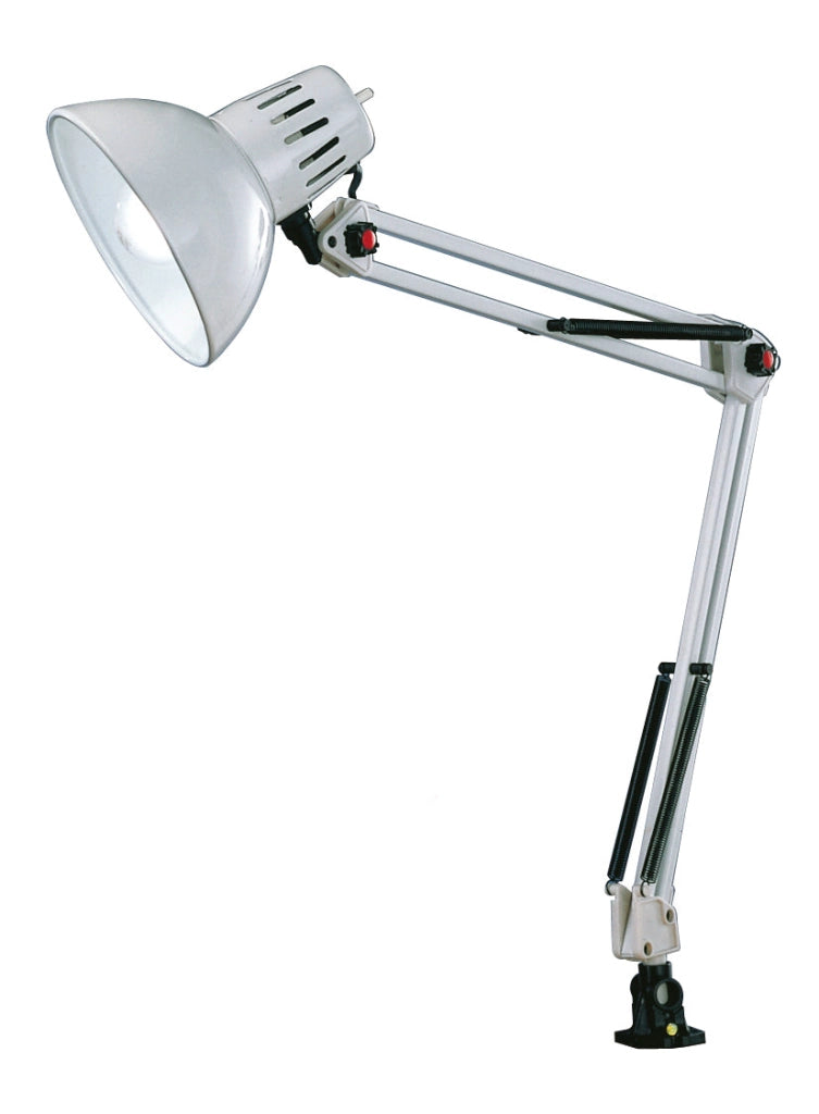 Lampa a morsetto da Interno  E27 in Metallo Bianco