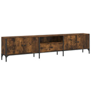 Mobile TV | Armadietto TV | Mobile Porta TV Cassetto Rovere Fumo 200x25x44 cm Legno Multistrato