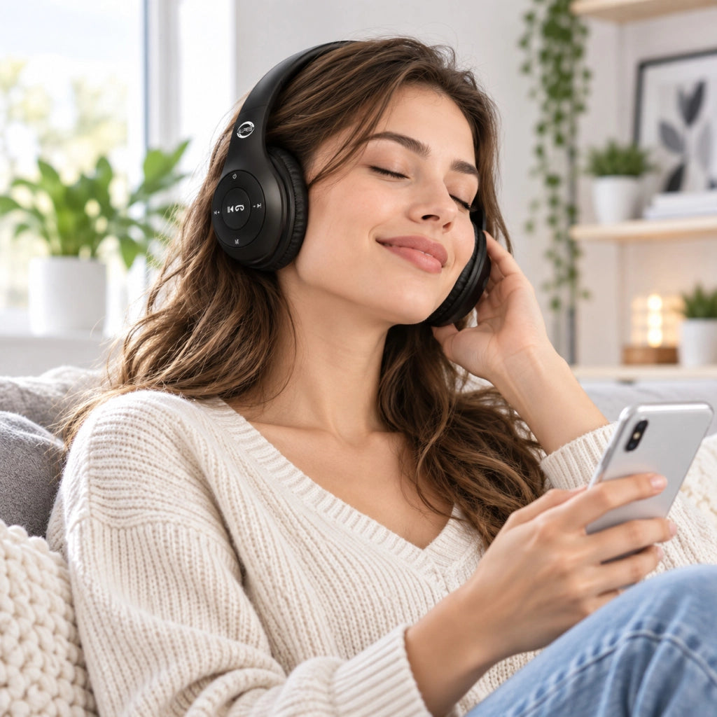 CUFFIE WIRELESS ALLPRESS STEREO MICRO SD MUSICA CHIAMATE OVER EAR AS-08133