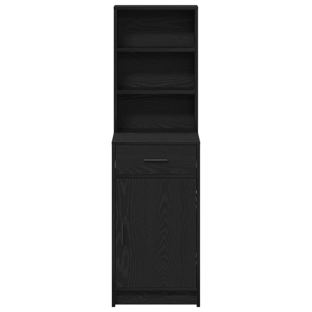 Armadio Alto in Rovere Nero - 40x41x135 cm, Realizzato in Legno Ingegnerizzato