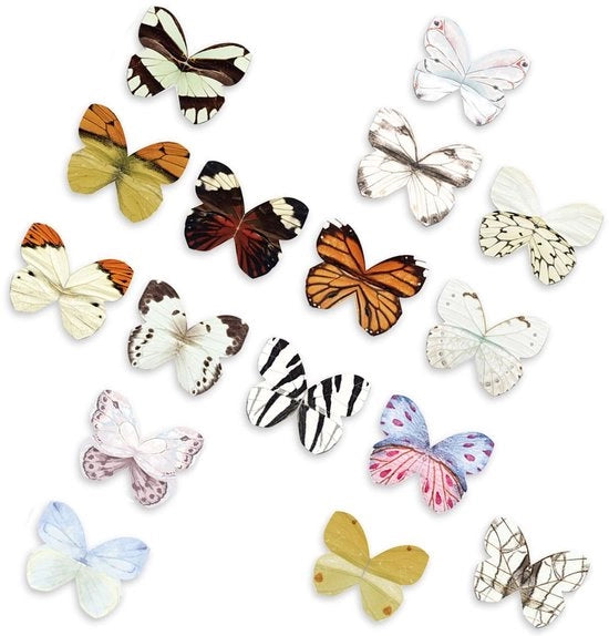 Set di 16 segnalibro a forma di farfalla - Segnalibri magnetici - Segnalibri creativi - Accessori ufficio - Materiale PVC-resina - Dimensioni 5,8 x 4,5 cm - Supporti per libri