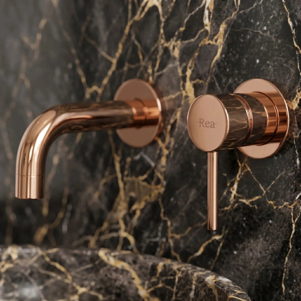Rubinetto Da Incasso Rea Lungo Copper +box