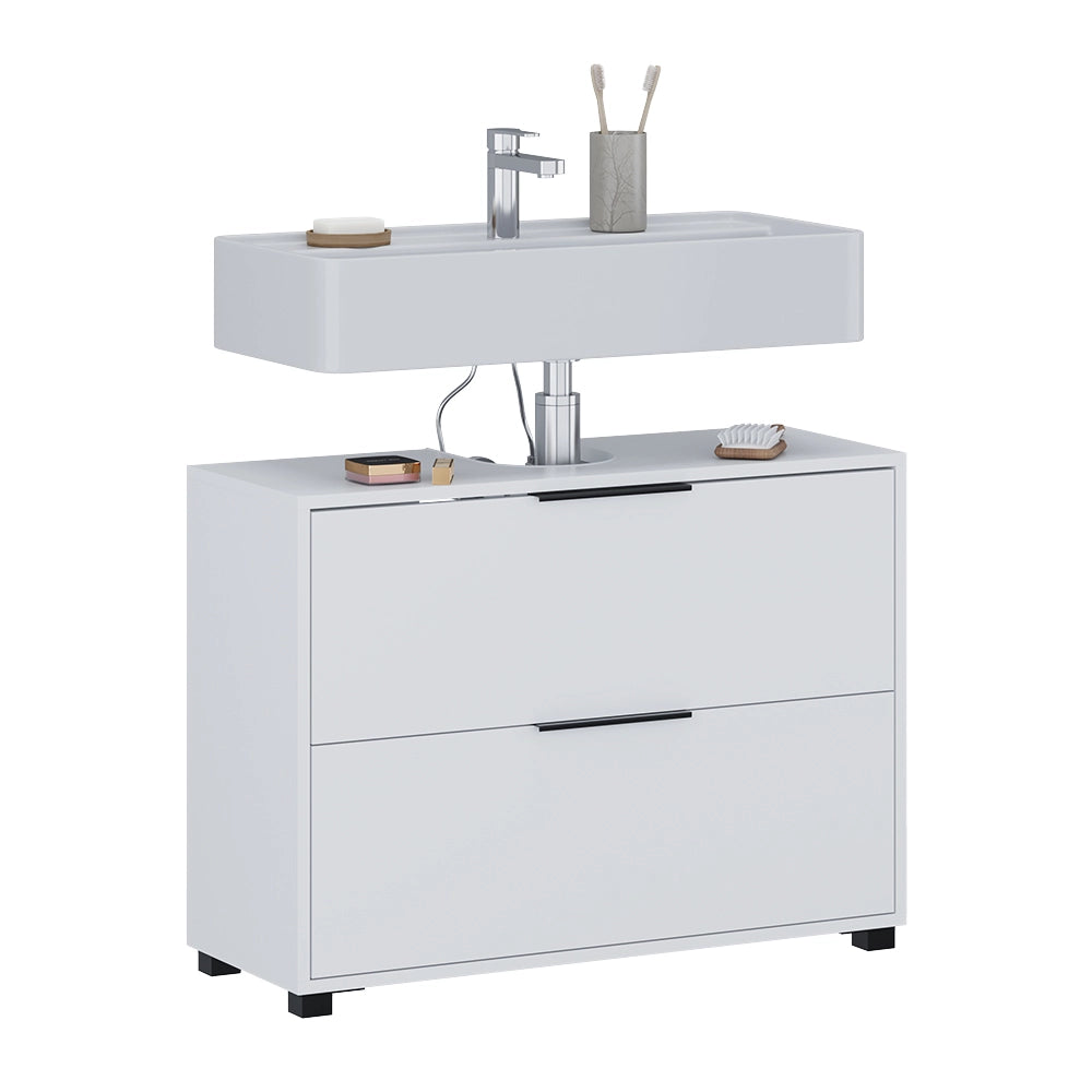 Vicco Mobile sottolavabo per bagno Bianco 80 x 60 cm con 2 cassetti