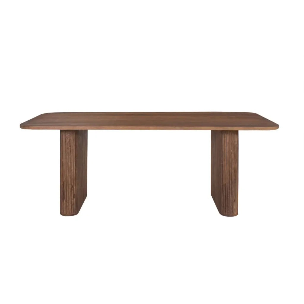 Tavolo da pranzo TALVORA – 200 cm – Legno massello di mango – Stile contemporaneo – Finitura naturale robusta