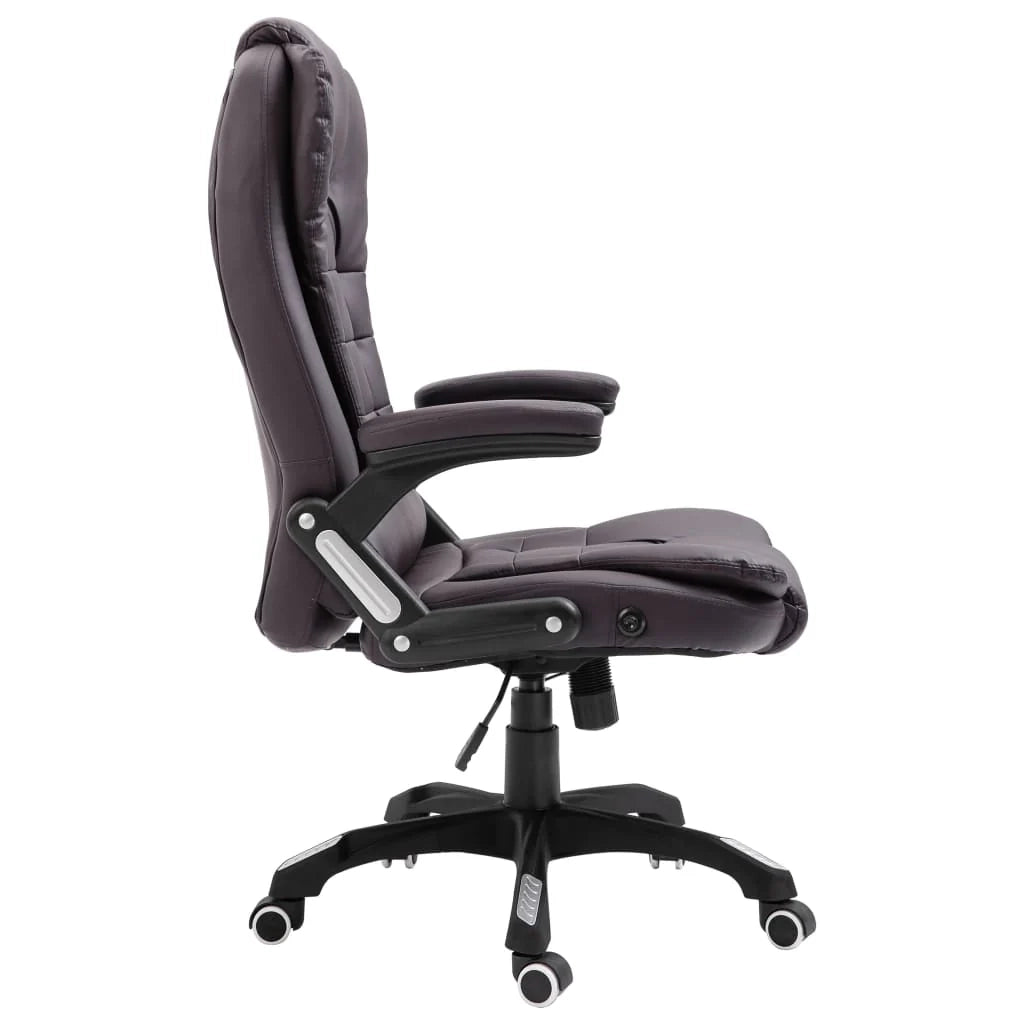 Sedia da ufficio sedia da computer sedia da studio similpelle marrone 02_0024032