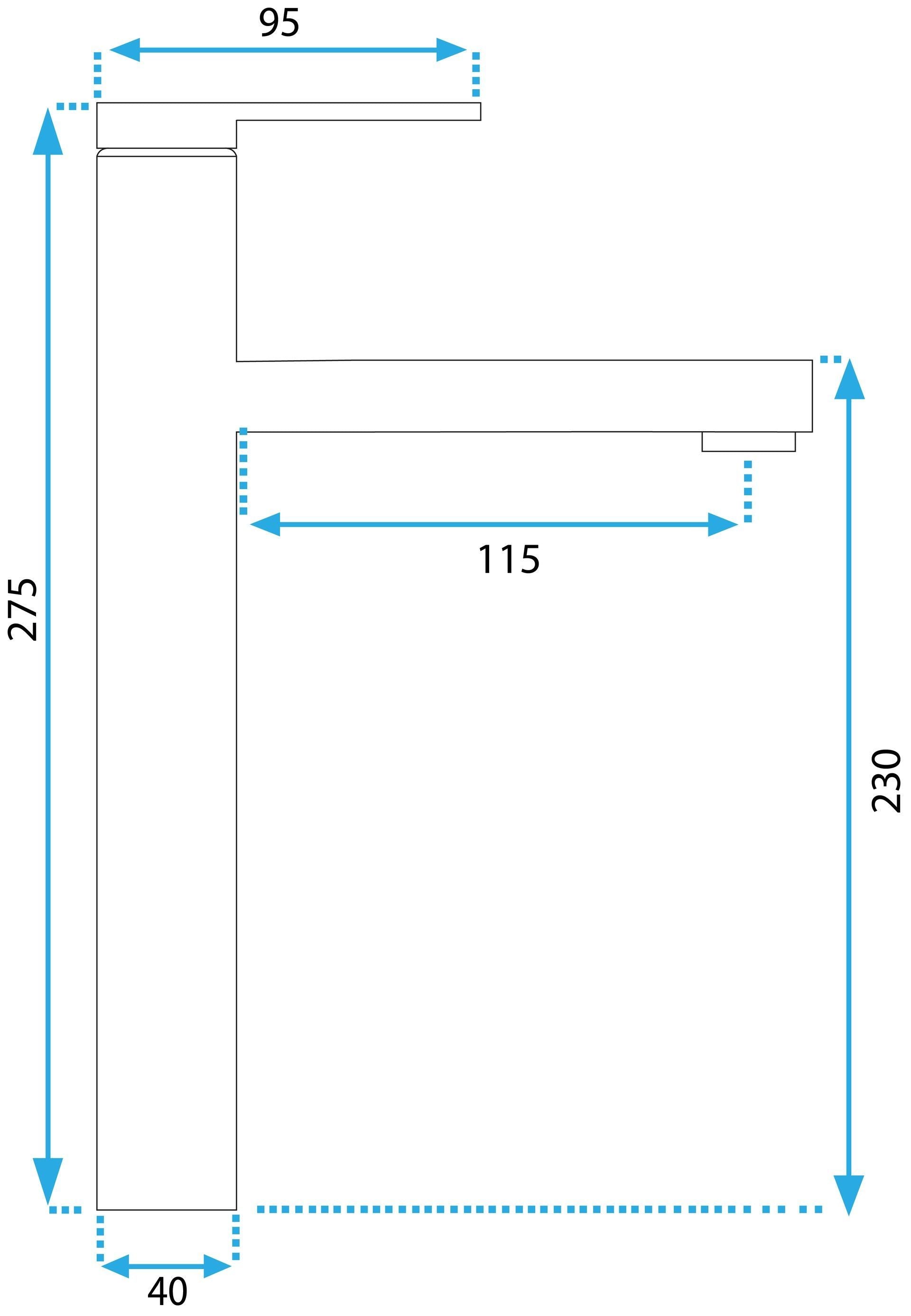 Rubinetto Da Bagno Rea Pixel Chrome High