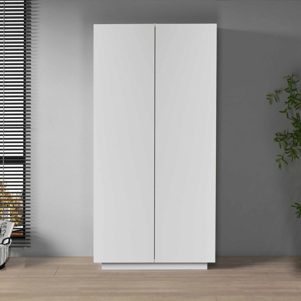 WHOUS Armadio multiuso Easy a 2 ante bianco opaco 79,20x38x166 cm