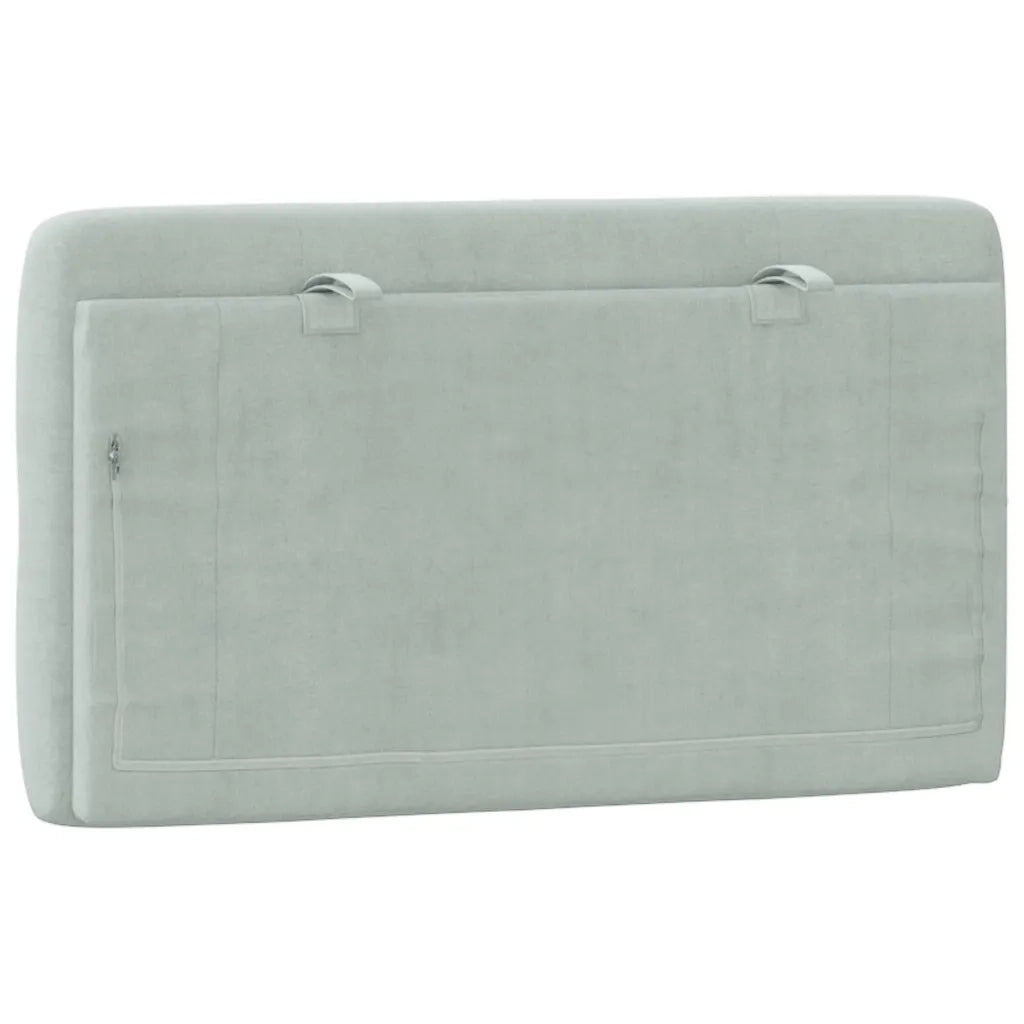 Cuscino Testiera Grigio Chiaro 90 cm in Velluto CFW4057852