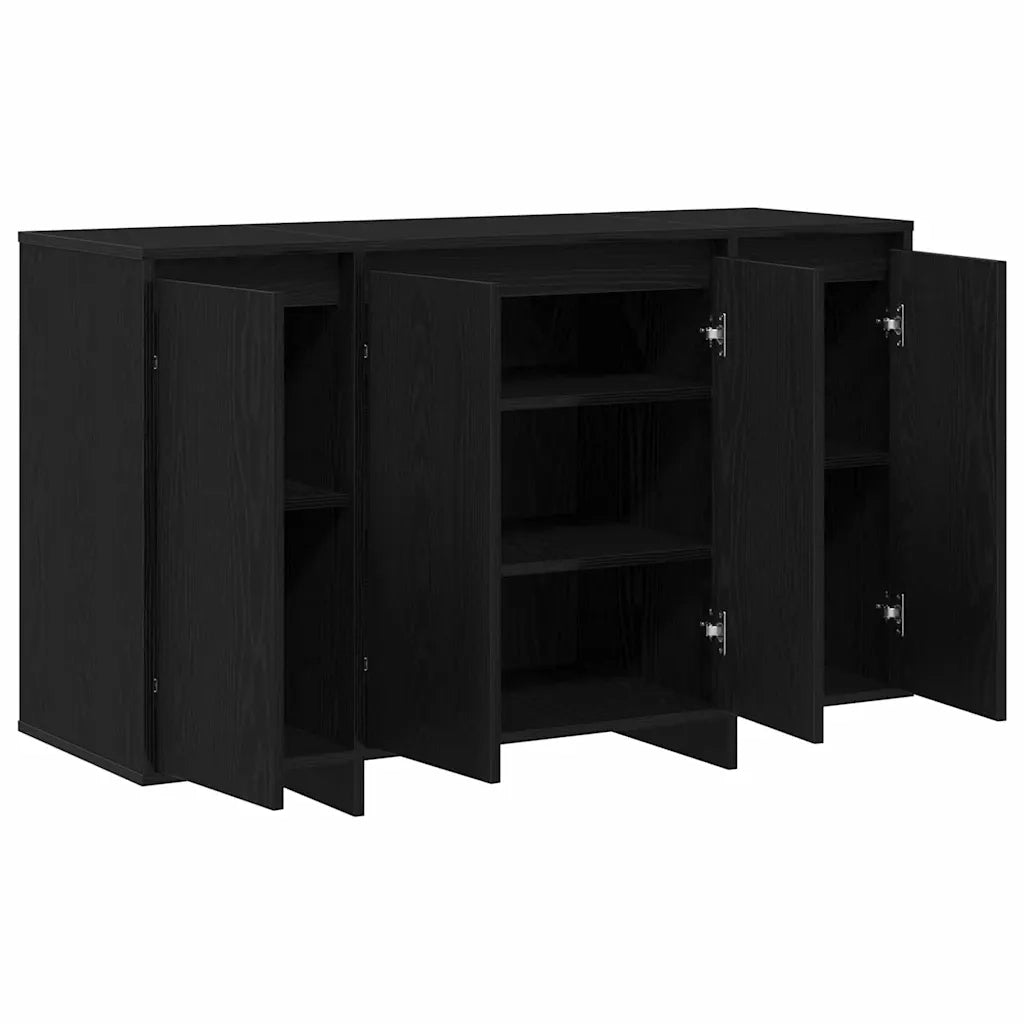 Credenza Rovere nero 120 x 41 x 75 cm Legno multistrato 3333905