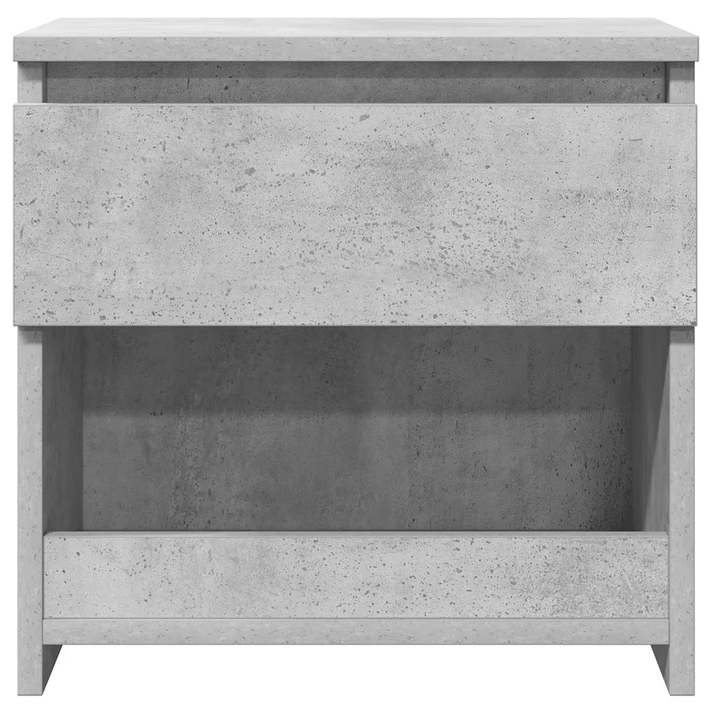 Comodino-Tavolino da notte Grigio Cemento 40x30x39 cm in Legno Multistrato