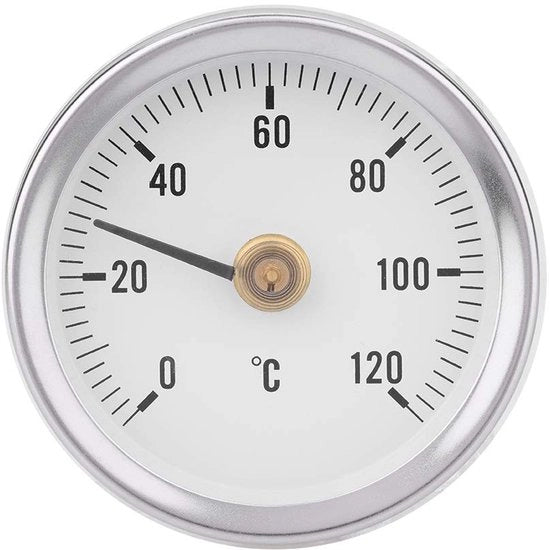 Termometro a Bimetalli 63mm - Impermeabile - Resistente ai Contatti - Rilevamento Rapido - Per Tubi/Olio/Imbarcazioni - Alta Durata