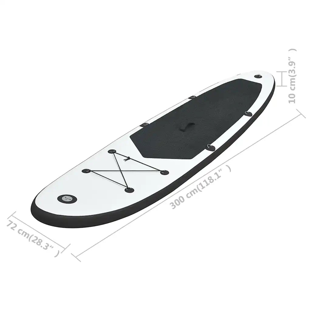 Set Tavola Gonfiabile da SUP Nero e Bianco 92727