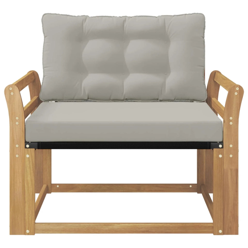 Set di divani da esterno-Sofa da giardino Legno di Acacia Massello e Textilene 291744
