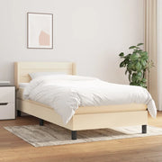 Giroletto a Molle con Materasso Crema 100x200 cm in Tessuto 3129774