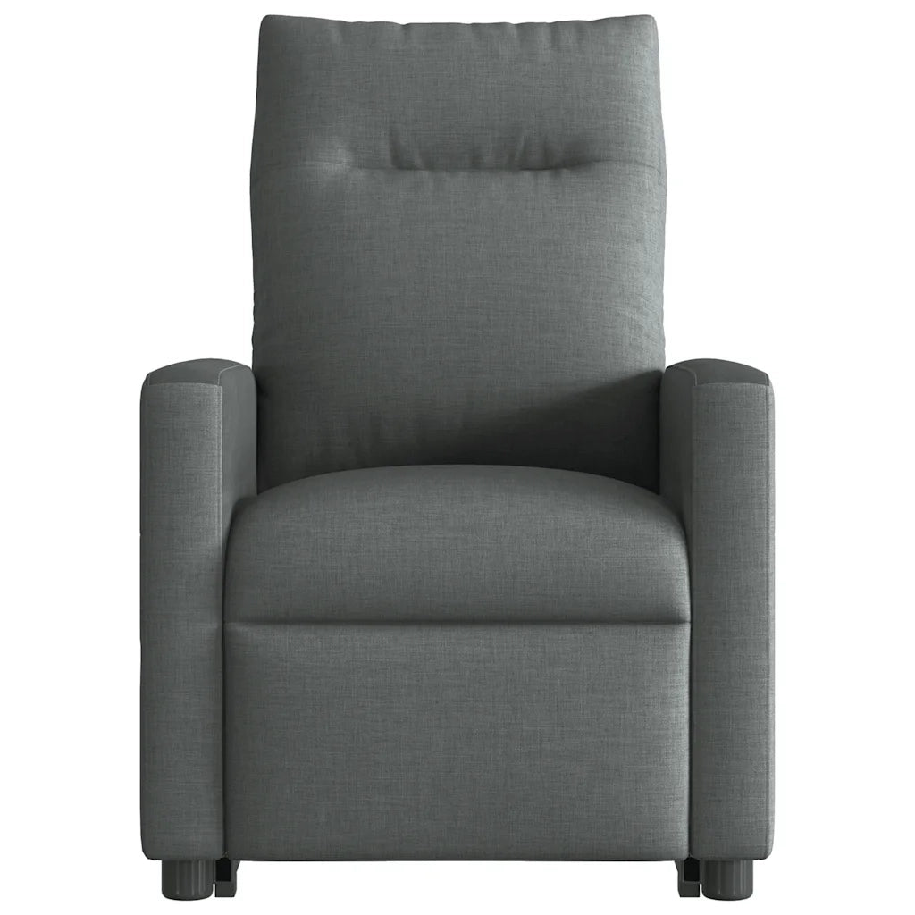 Poltrona Alzapersona Reclinabile Elettrica Grigio Scuro Tessuto 3324067