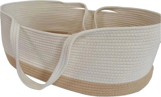 Moses Basket Portatile per Neonati - Sacchetto di Cotone - Nido per Bambini - Carriola per Neonati