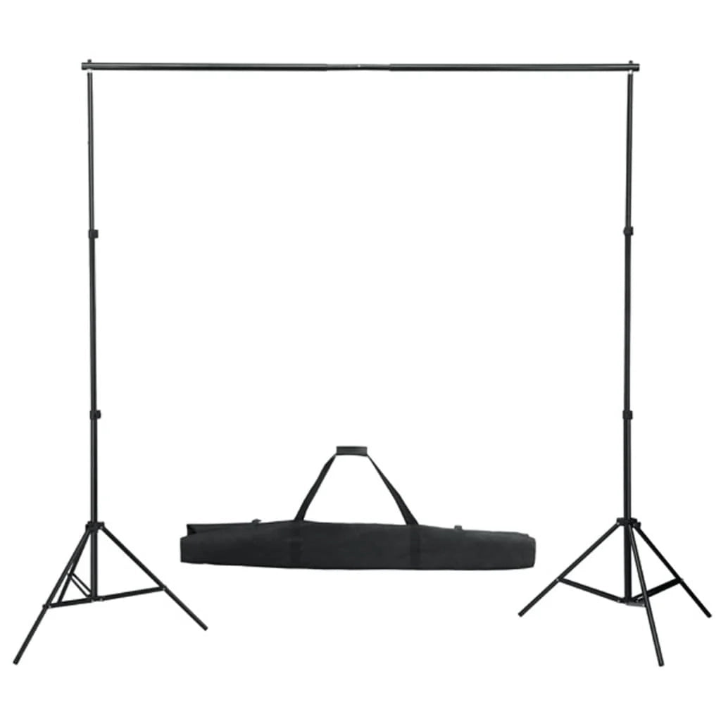 Kit per studio fotografico con illuminazione e fondale nero 02_0042434