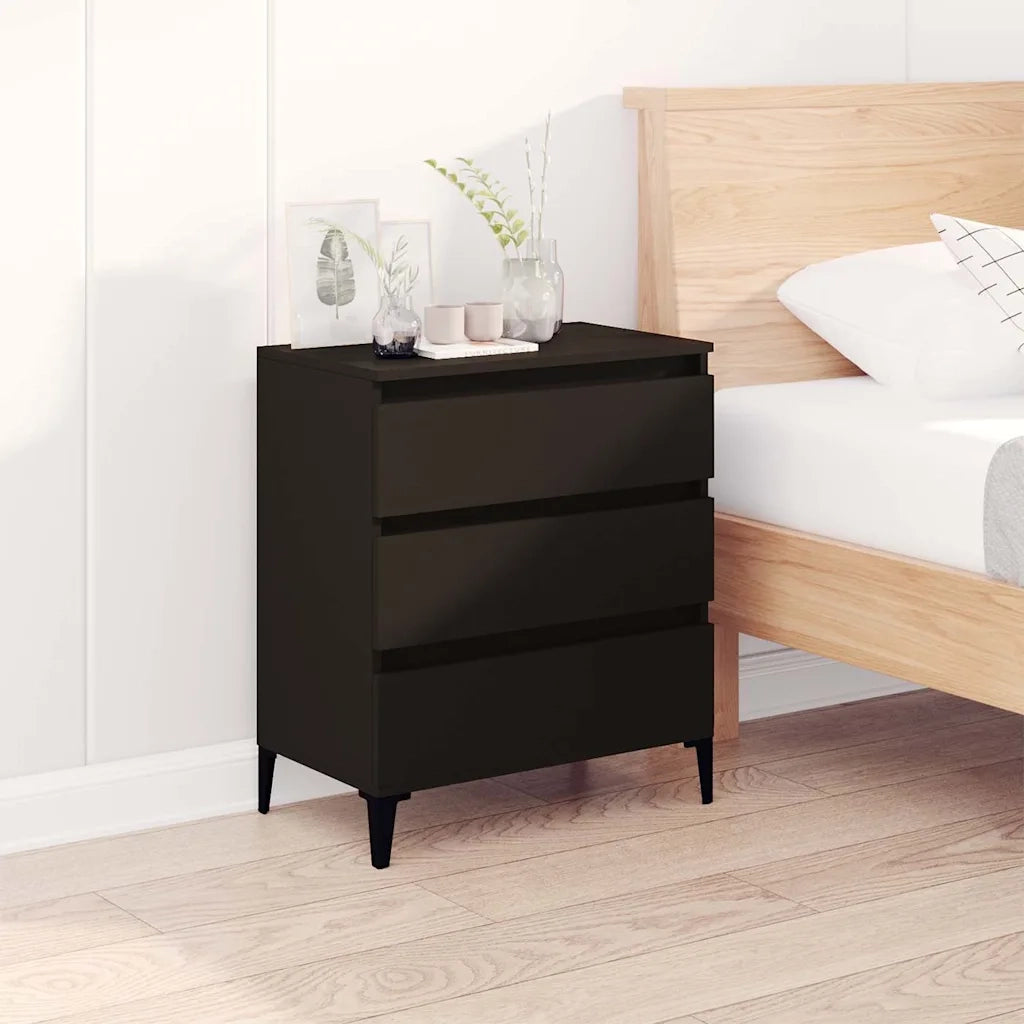 Credenza | Madia | Buffet da pranzo | Armadio da pranzo Nero 60x35x70 cm in Legno Multistrato