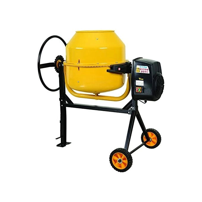 Vigor 59720-07 Betoniera Elettrica Laterale 180 L 800 W Motore ad Induzione Ingranaggi in Ghisa IP45D