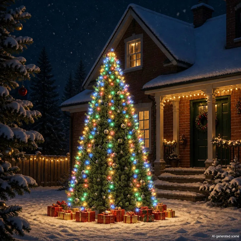 Rete di Luce per Albero di Natale 400 LED Multicolori 400 cm 328894