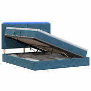 Letto con contenitore LED e materasso Blu Scuro 180 x 200 cm 3460150