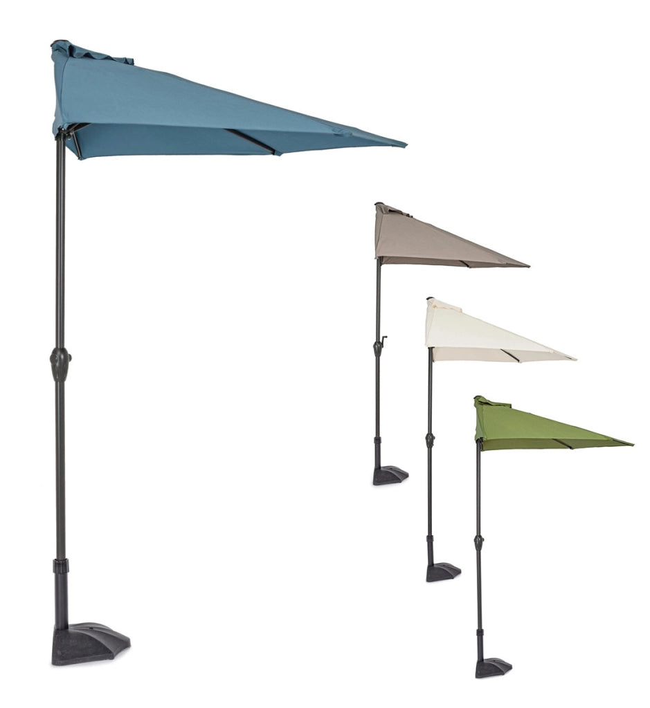 Ombrellone da Parete a Mezzaluna Muro Semicerchio Giardino 2.7Mt Kalife Bizzotto Colore: Olive