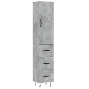 Buffet credenza cassettiera mobiletto mobile contenitore organizer cucina soggiorno salotto alto 34,5 x 34 x 180 cm legno ingegnerizzato grigio 02_0034380