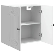 Armadietto a Muro | Mobiletto a muro Bianco Lucido 59 x 31 x 60 cm