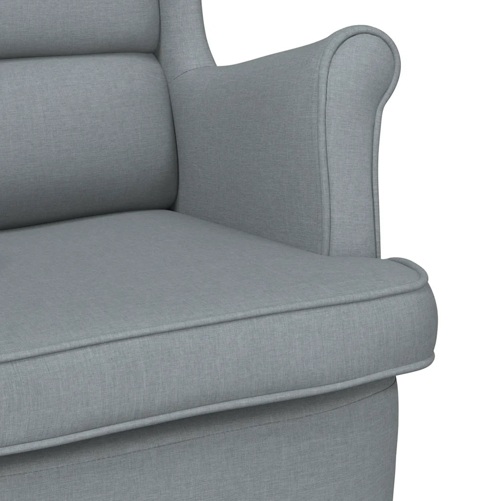 Sedia a Dondolo Grigio Chiaro 74x90x102 cm in Tessuto 4016919