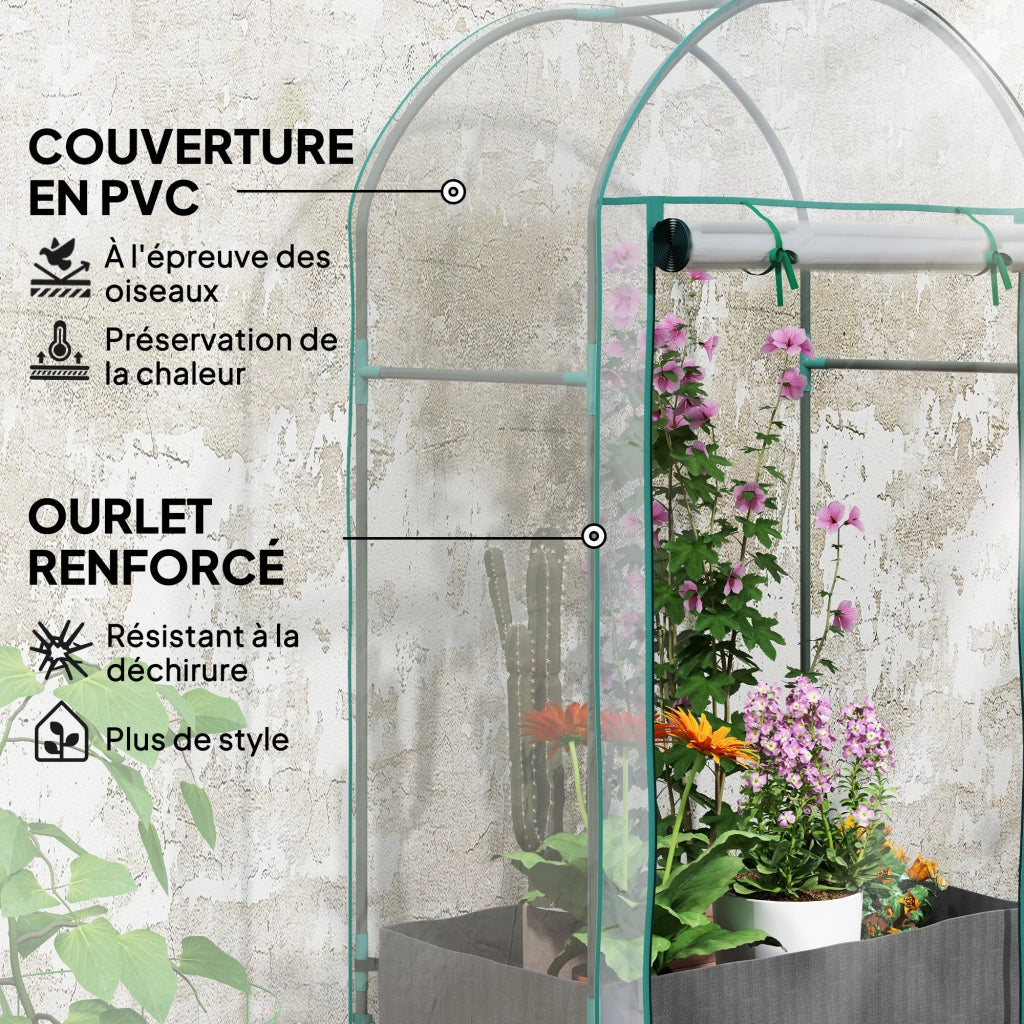 Serra da balcone in plastica rinforzata con sacco e copertura ¨C zephmum ¨C trasparente