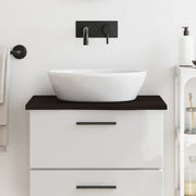 Piano Bagno Marrone Scuro 60x50x2 cm Legno Massello Trattatocod mxl 126793