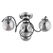 Plafoniera moderna Alfa KRETKA 4xE14 nera/cromo 52cm