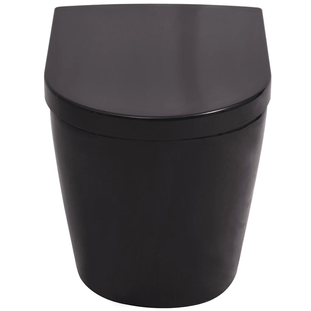 WC a Muro con Sciacquone Nascosto in Ceramica Nera CFW7296190