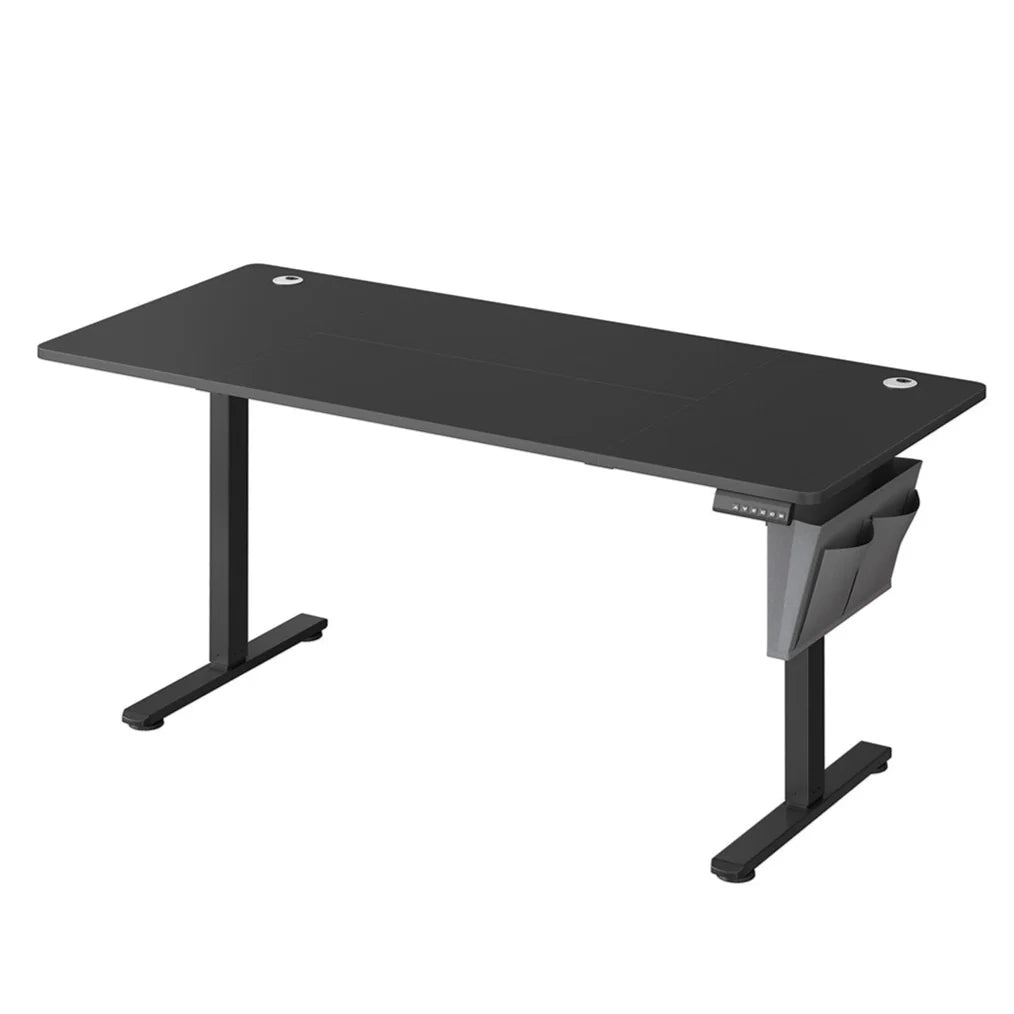 Scrivania elettrica regolabile in altezza 60 x 120 x (72-120) cm 4 posizioni di memoria custodia portaoggetti nera 12_0004581