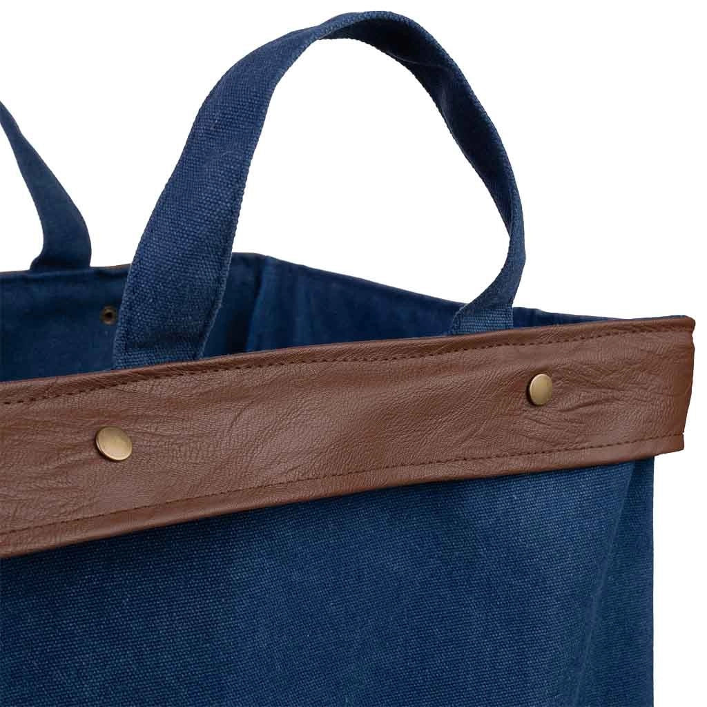 Cesto per la biancheria in metallo e tessuto 41x32x58h cm