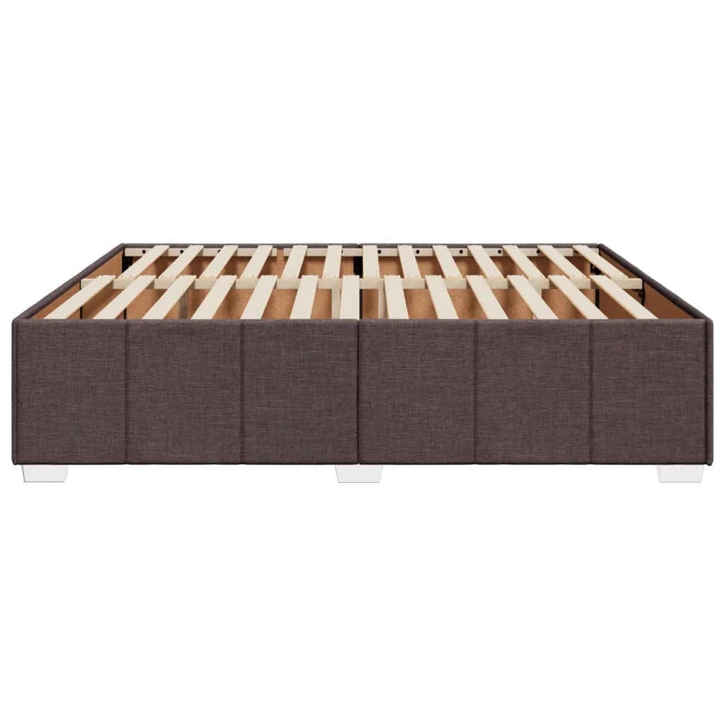 Giroletto senza Materasso Marrone Scuro 200x200 cm in Tessuto 3284863