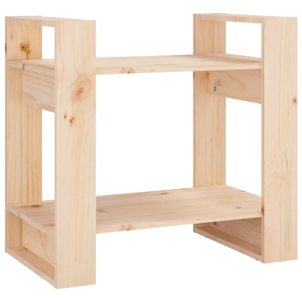 Libreria Divisorio-Scaffale per Libri-Mobile di Stoccaggio 60x35x57 cm in Legno Massello di Pino