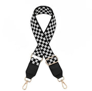 Cinturino per Borsa Regolabile - Larghezza 3,8 cm - Materiale Polyester e Pelle - Lunghezza 80-130 cm - Fermo in Oro - Duraturo e Comodo - Cinturino per Borsa