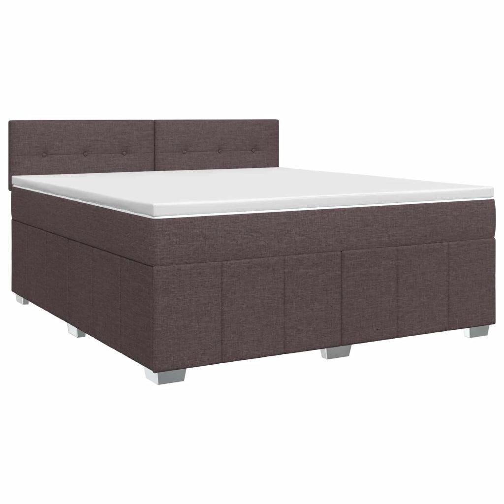 Letto box spring con materasso Marrone Scuro 180 x 200 cm 3451272