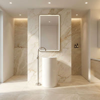 Rubinetto Da Lavabo Rea Lungo Brush Nickel