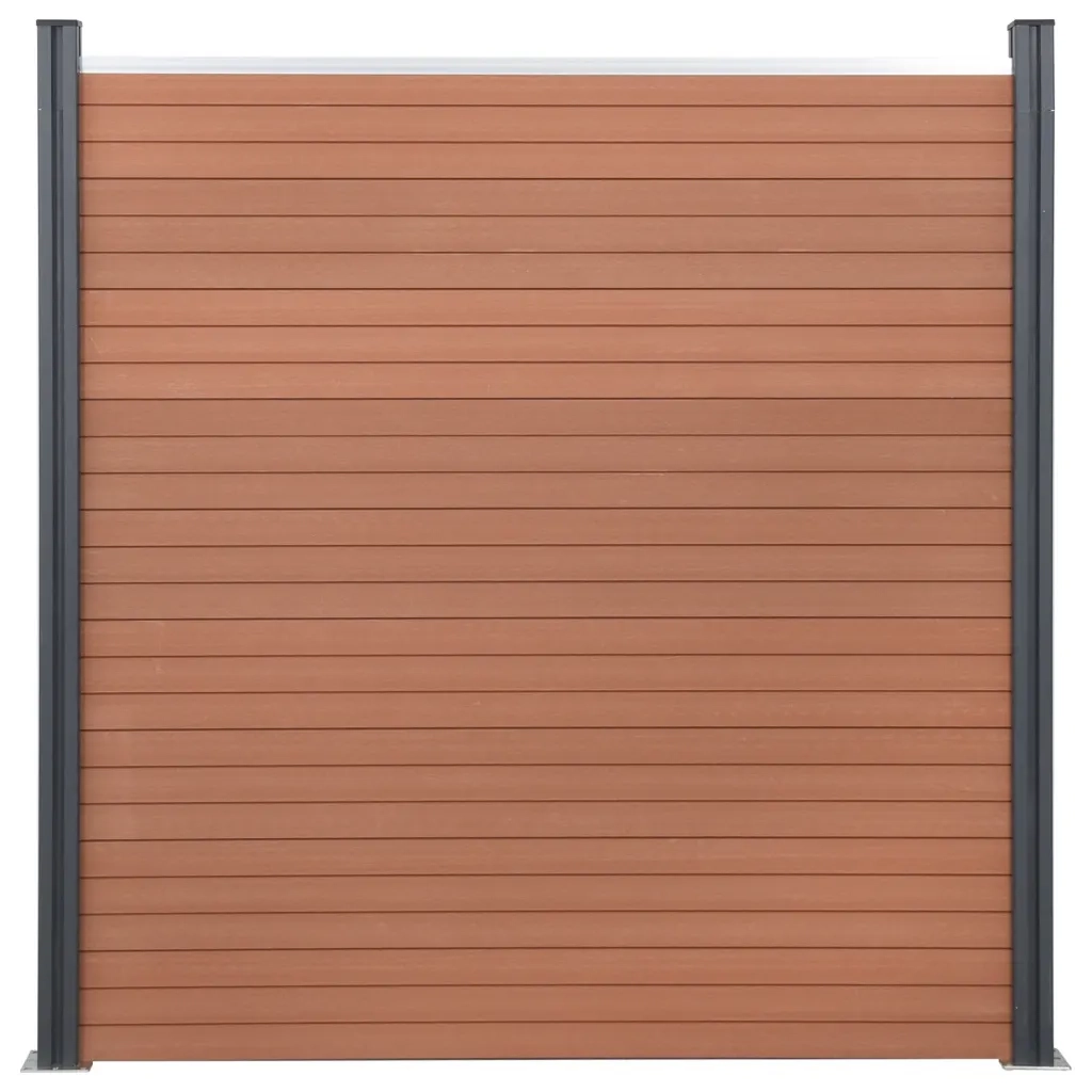Set Pannello di Recinzione Marrone 699x186 cm in WPC 3211832
