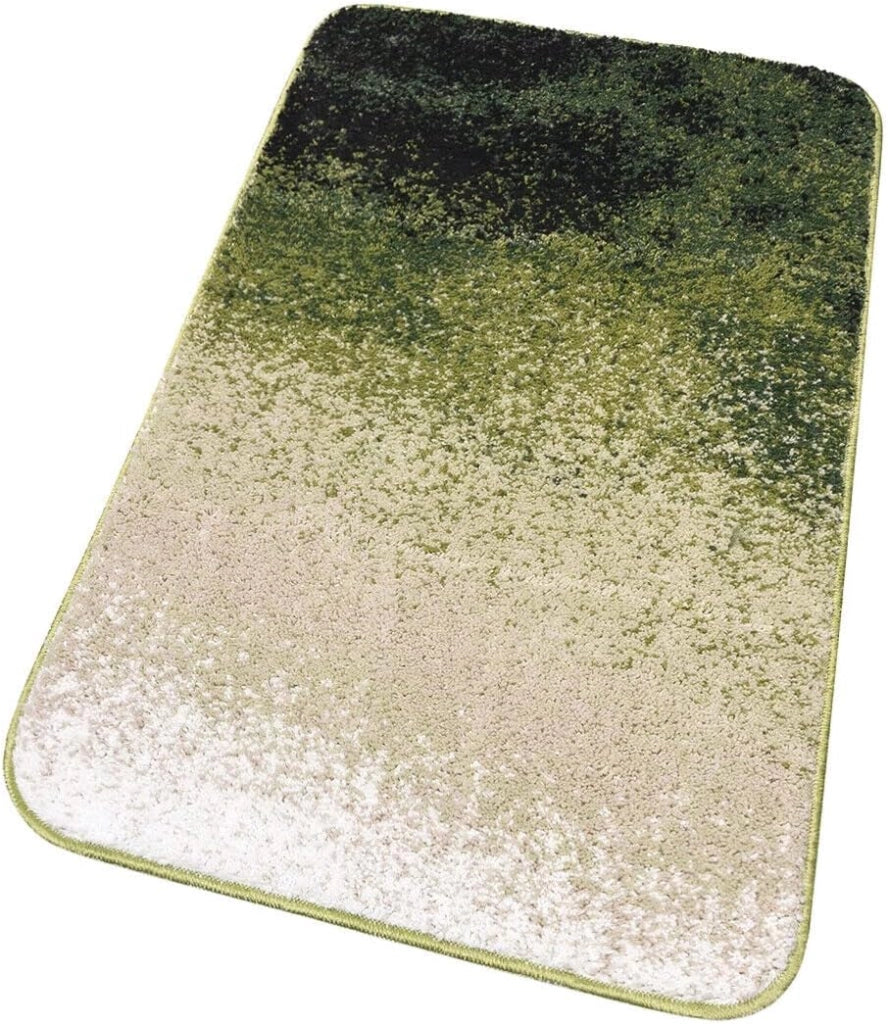 Tappeto Bagno Camera 60x100 cm Sfumato Moderno Morbido Antiscivolo Scendiletto Shaggy Verde