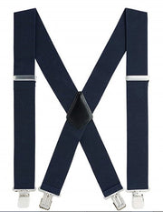 Cinturoni per uomini con cinture larghe, una cintura superelastica e 4 clip X rafforzate - regolabile fino a 120 cm. Blu