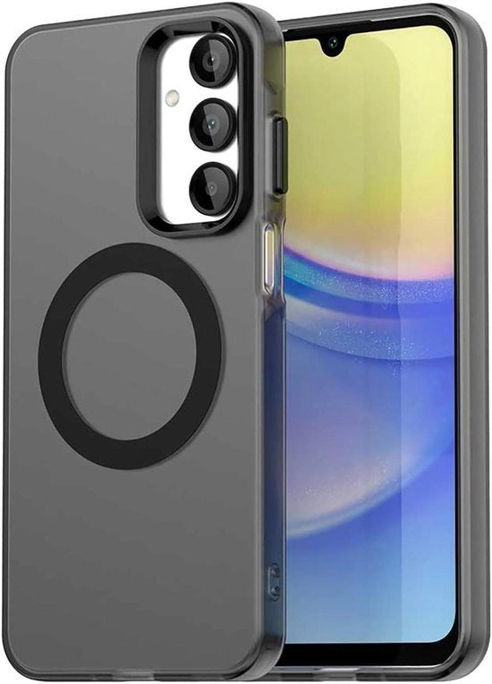 Hoes ultradunne magnetica per Samsung Galaxy A16 5G/4G, resistente allo shock e colorata, nera.