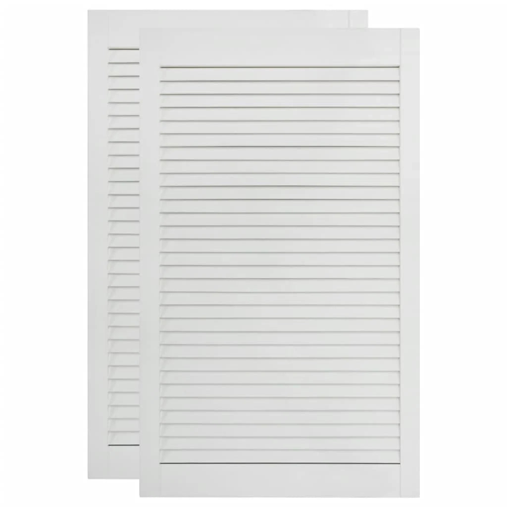 Porte a persiana 2 pezzi 99,3 x 49,4 cm legno di pino massiccio bianco 02_0003912